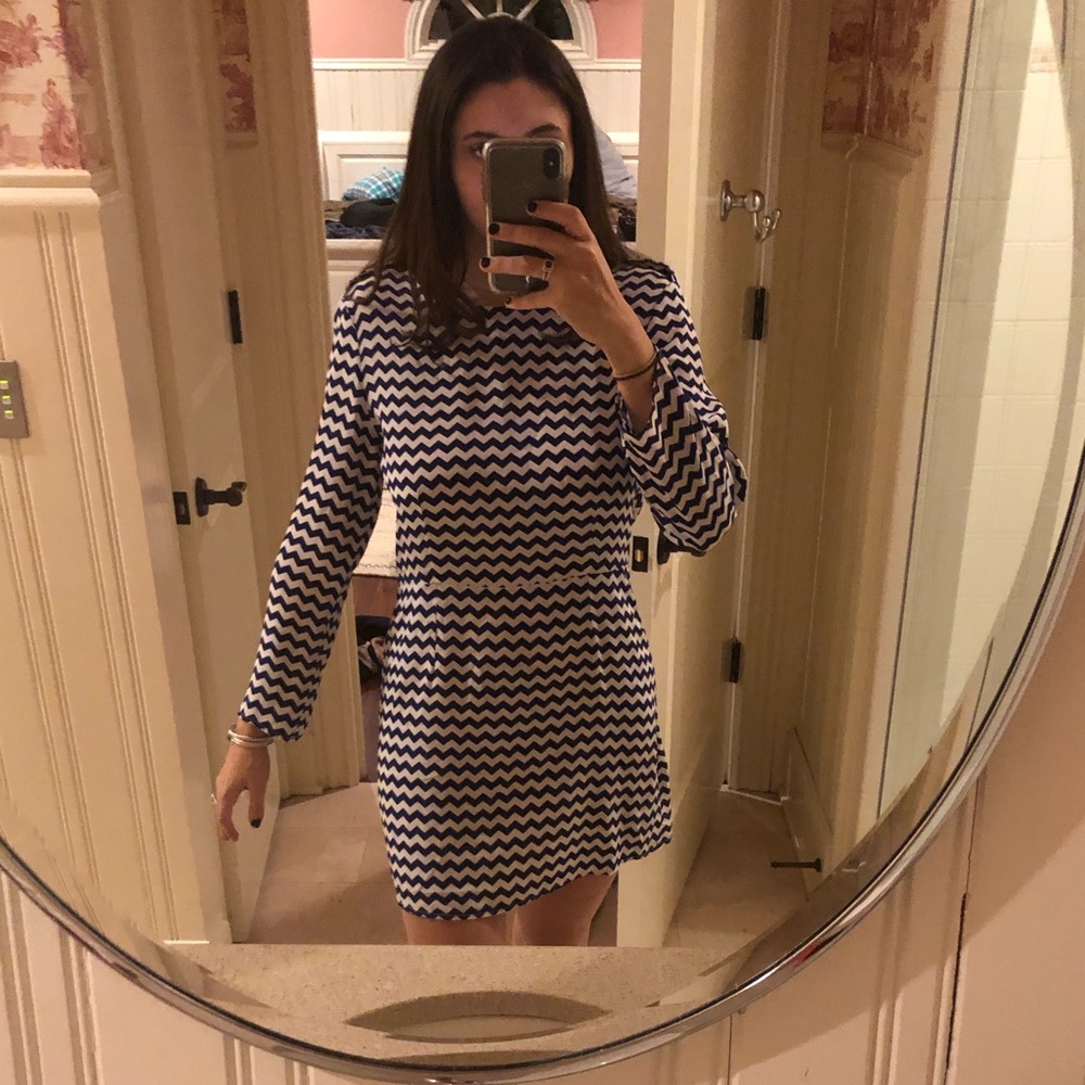 Blue/white Chiffon dress